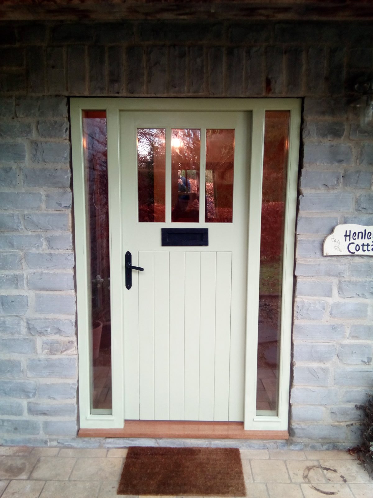 Cream painted cottage door