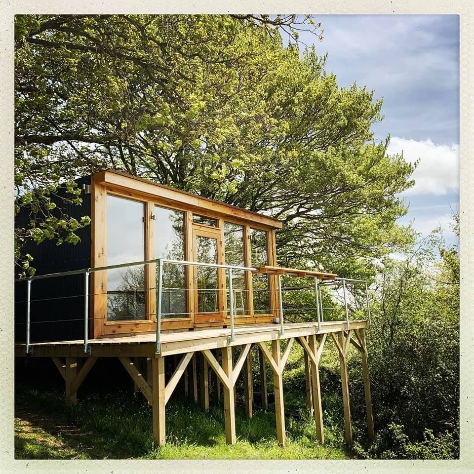 Raised timber cabin
